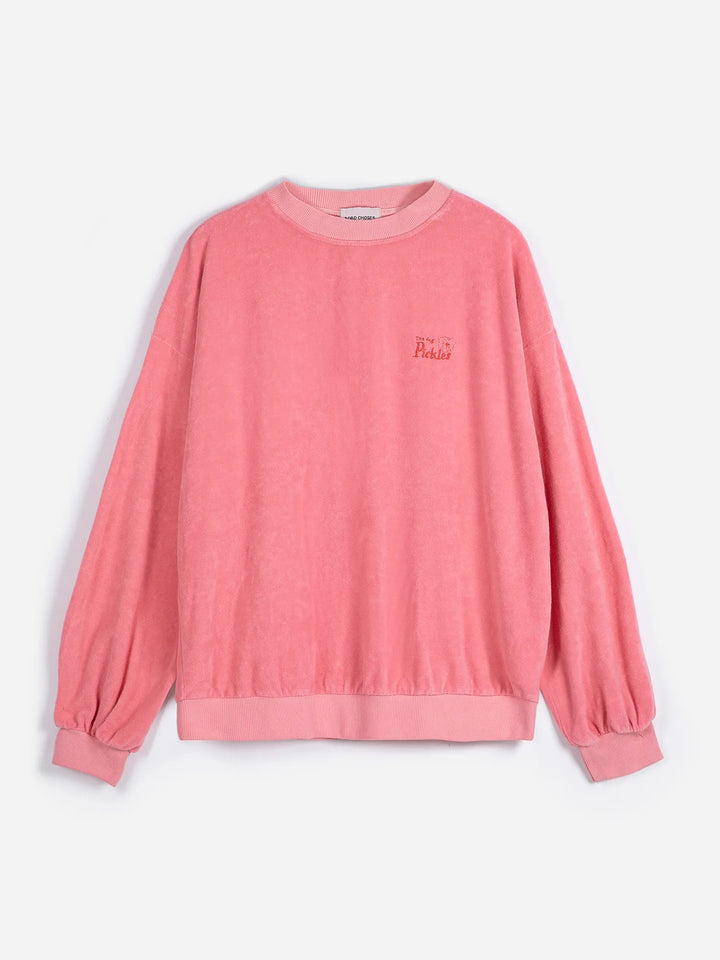 Terry embroidery sweatshirt