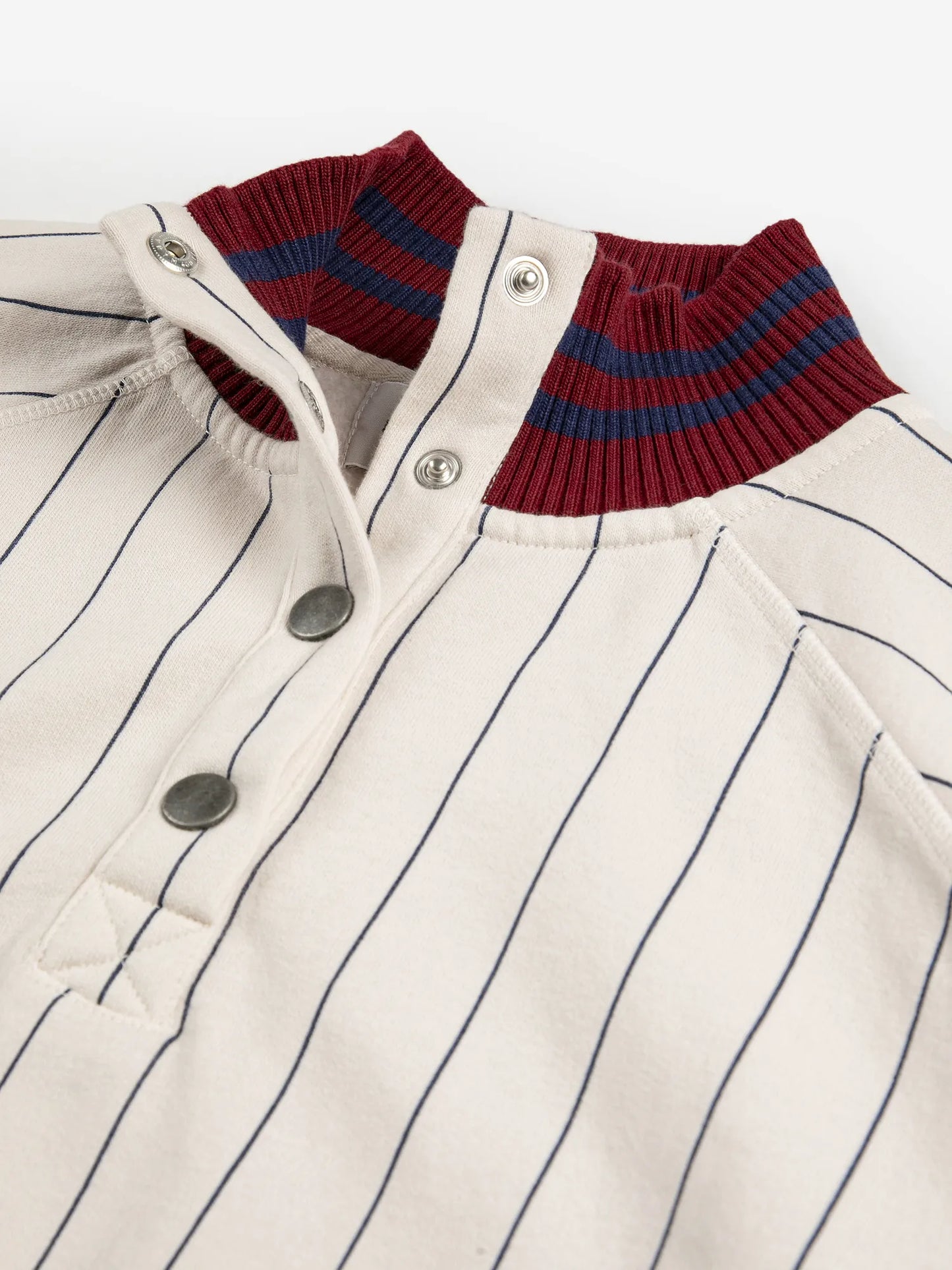 Sudadera holgada a rayas de cuello alto