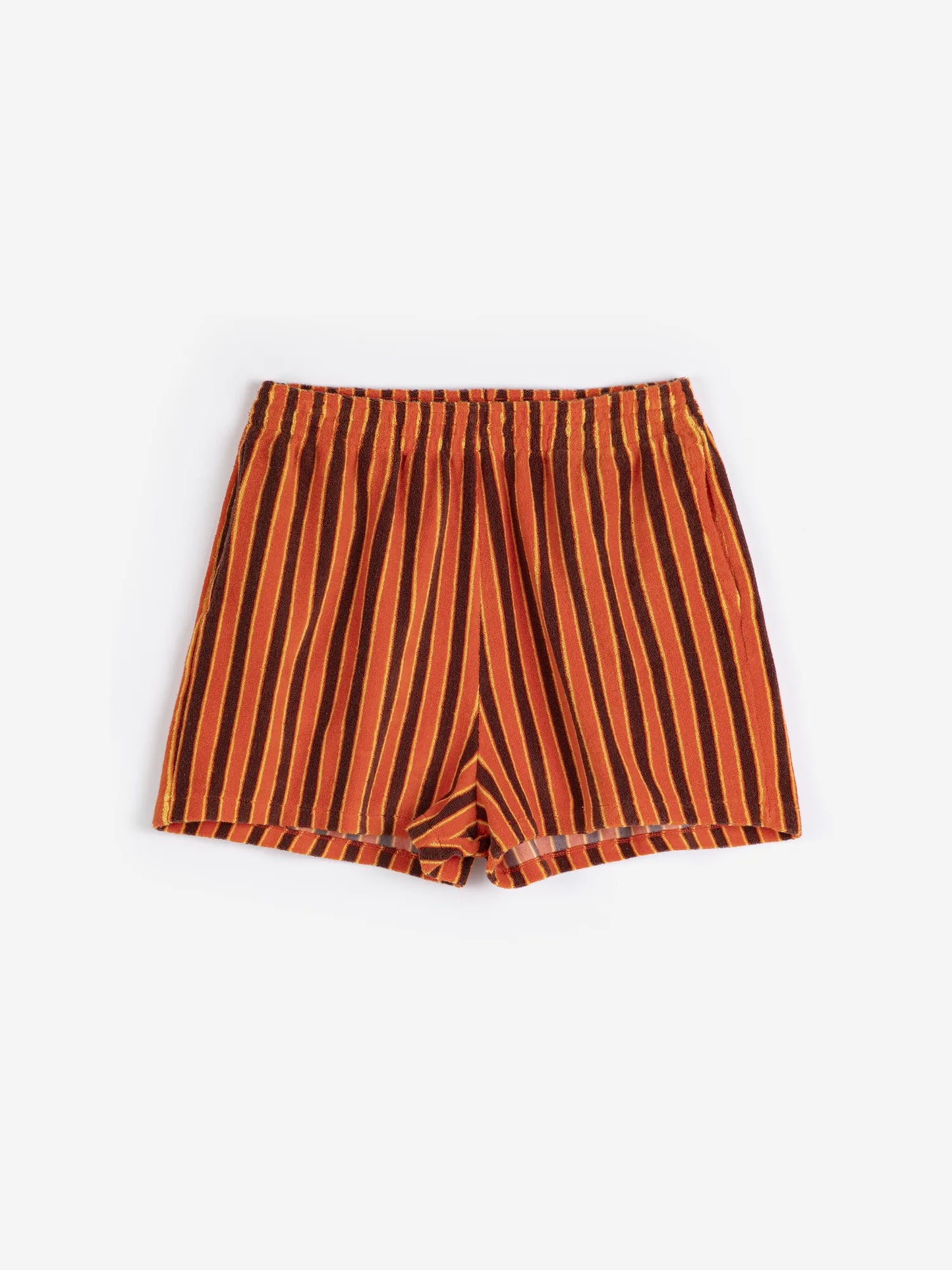 Striped terry shorts