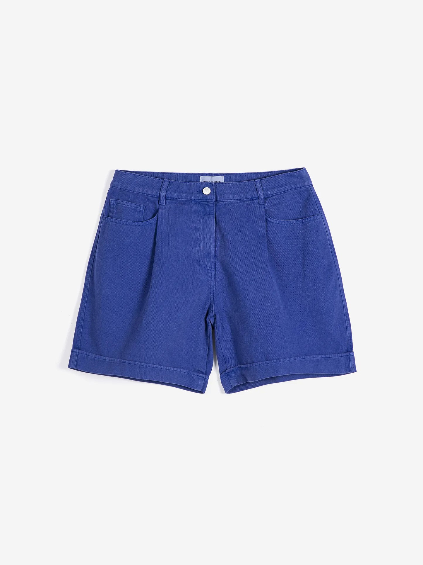 Pleated twill bermudas