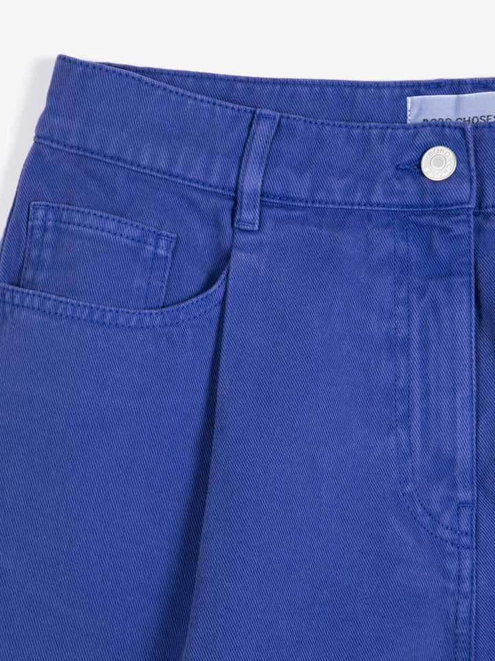 Pleated twill bermudas