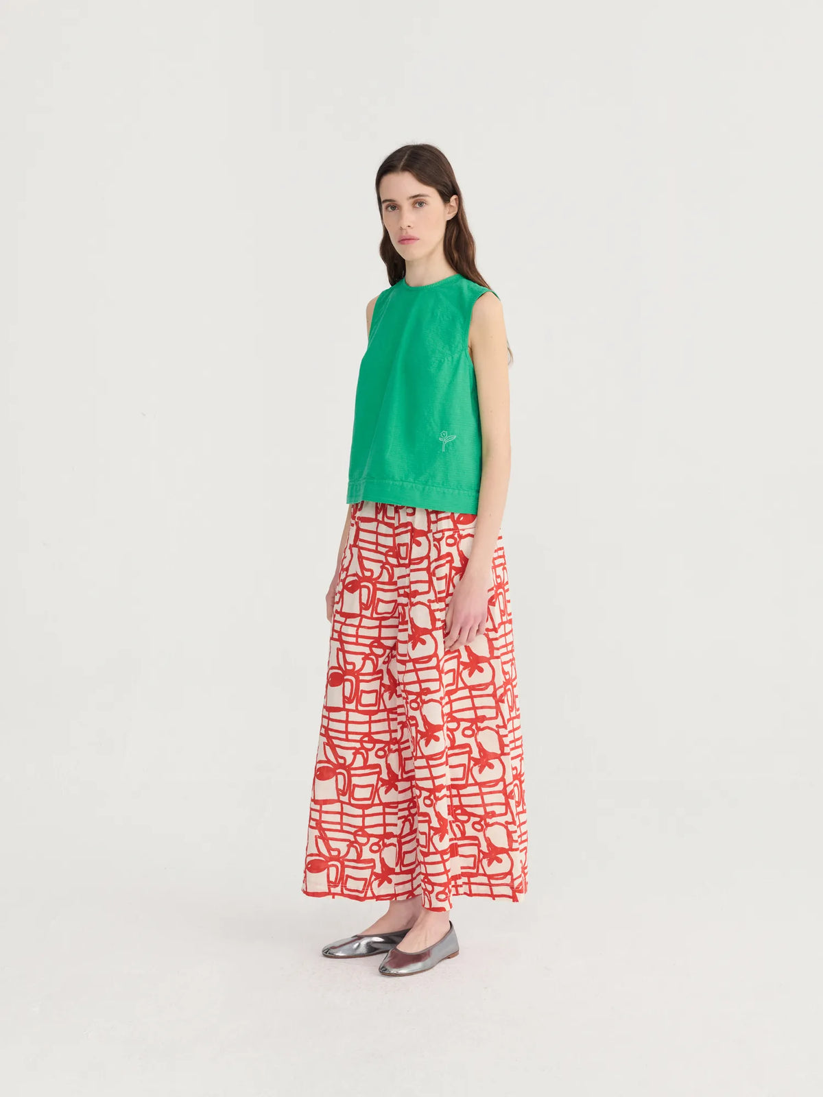 Obo Pattern Cookery festival pattern cotton pants | Bobo Choses for Woman