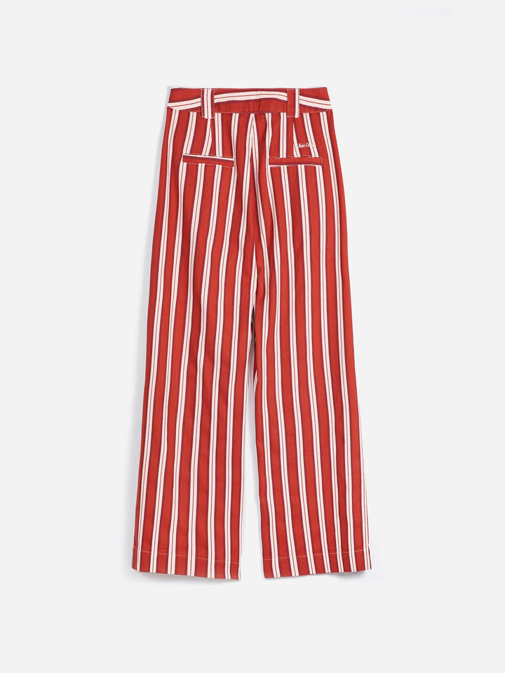 Pantalons amples de sarja de ratlles