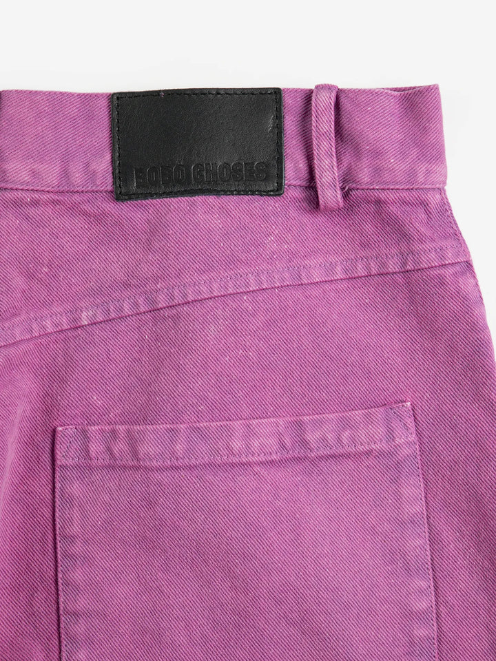 Pantalón bootcut de sarga lavada