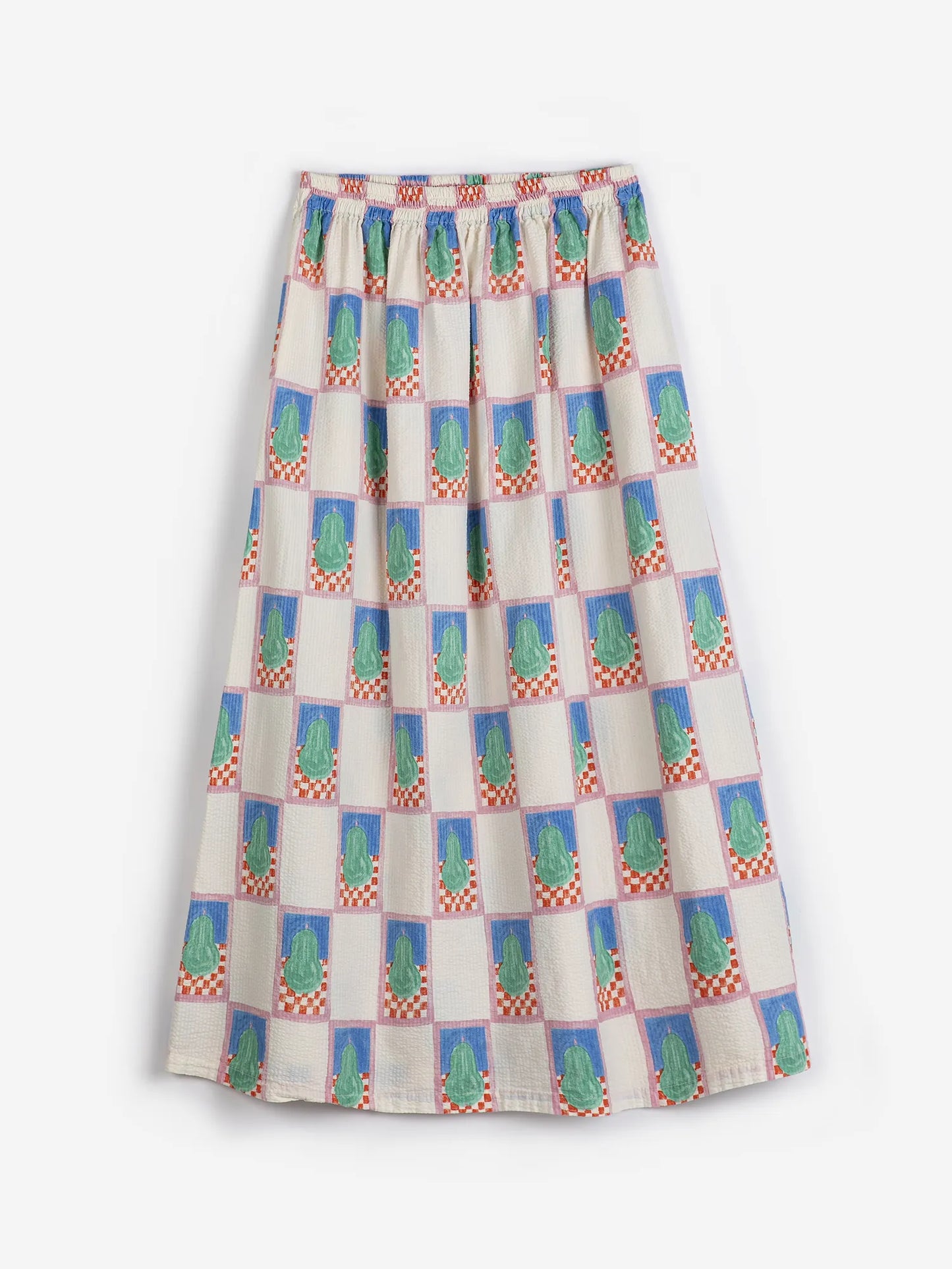 Simple Pear pattern evasé skirt