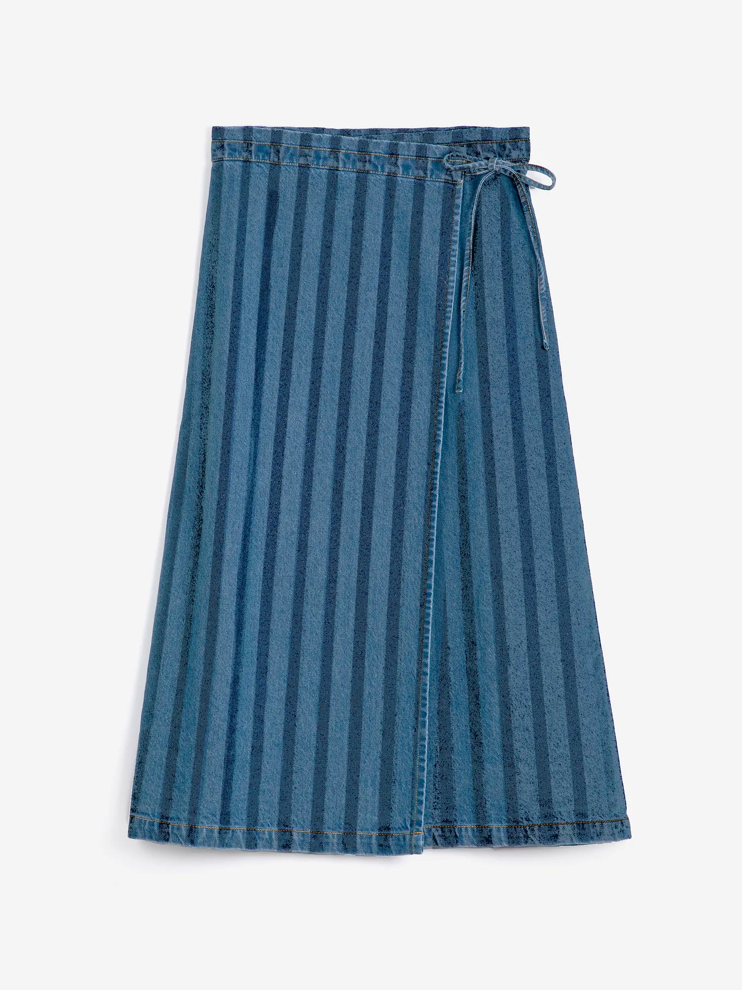 Striped denim wrap skirt | Bobo Choses for Woman