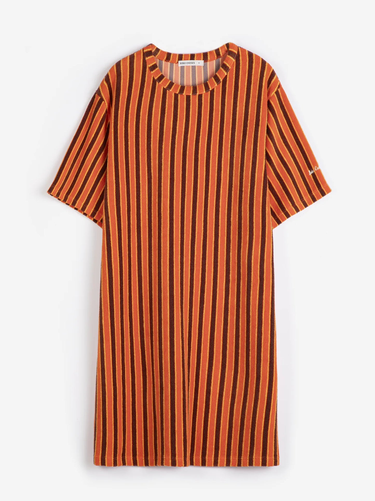 Striped terry short dress
