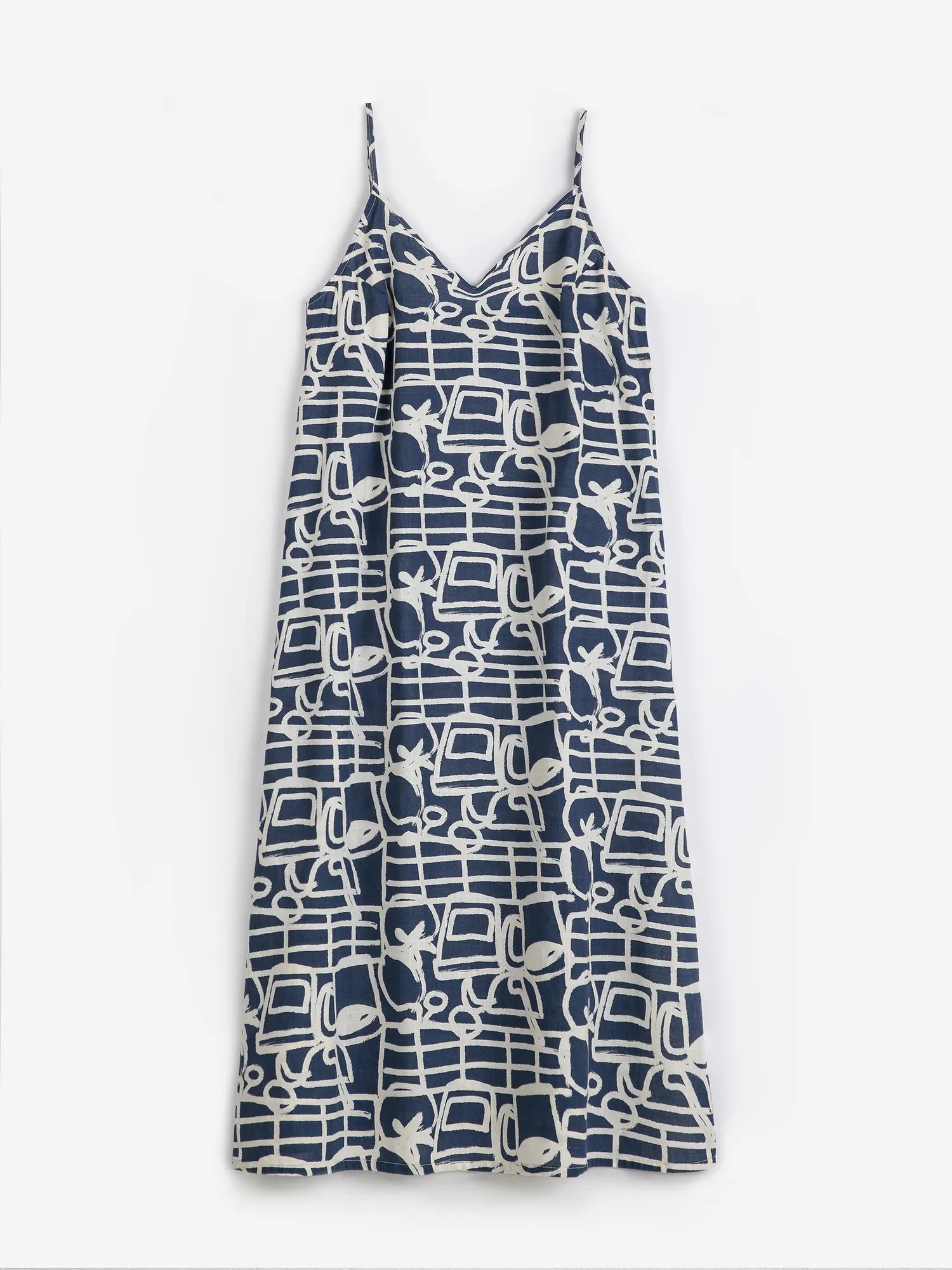 Cookery festival pattern strap dress Cookery festival pattern strap dress
