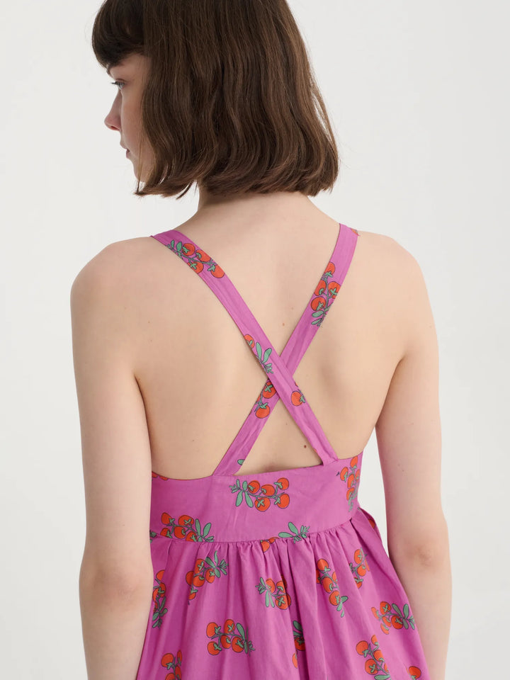Vestido de tirantes con patrón estampado Juicy Tomatoes