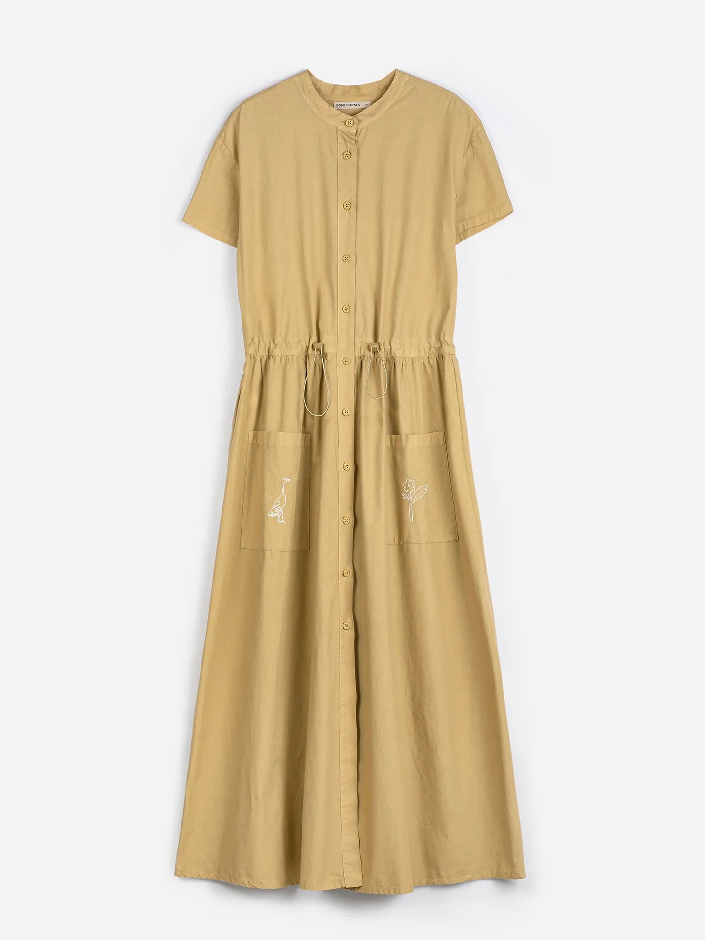 Round collar shirt dress