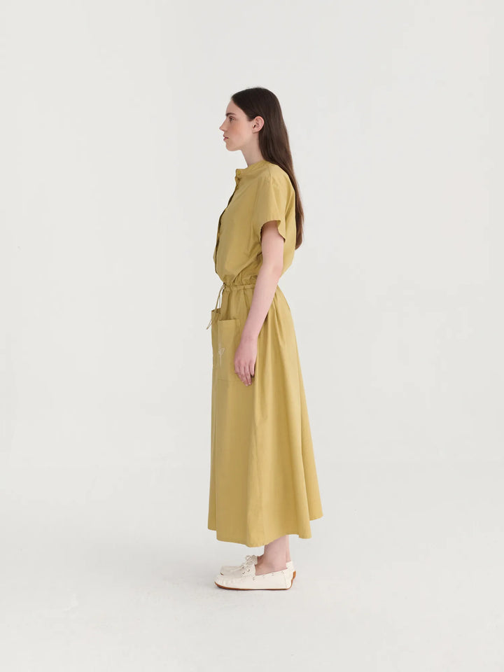 Round collar shirt dress