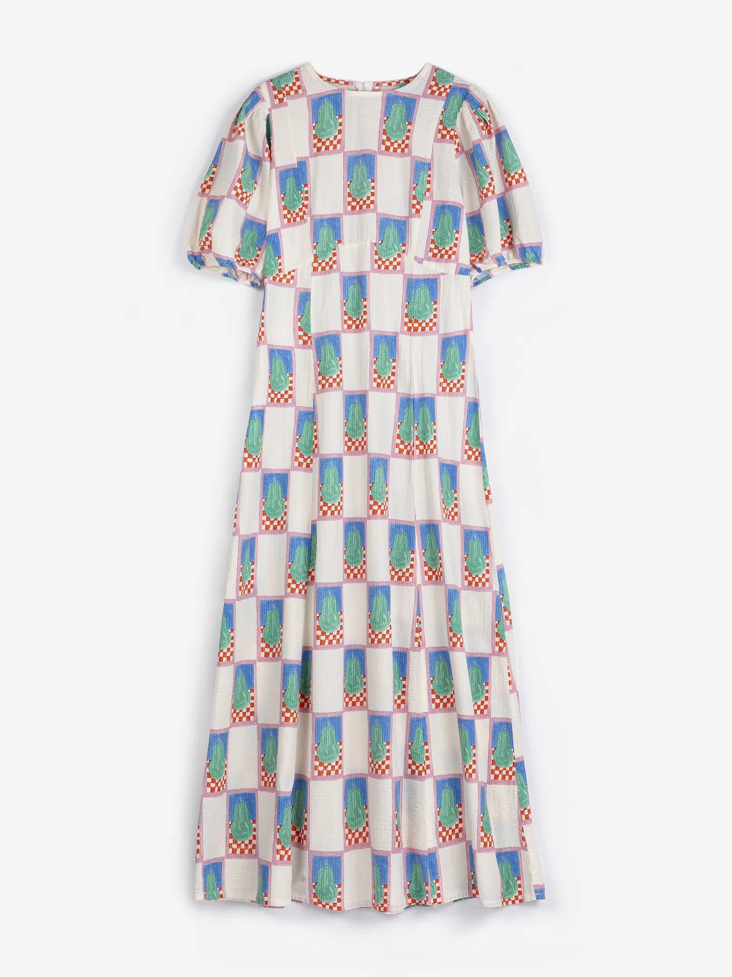 Simple Pear pattern puff sleeve dress Simple Pear pattern puff sleeve dress