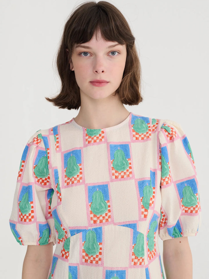 Kleid mit Puffärmeln Simple Pear