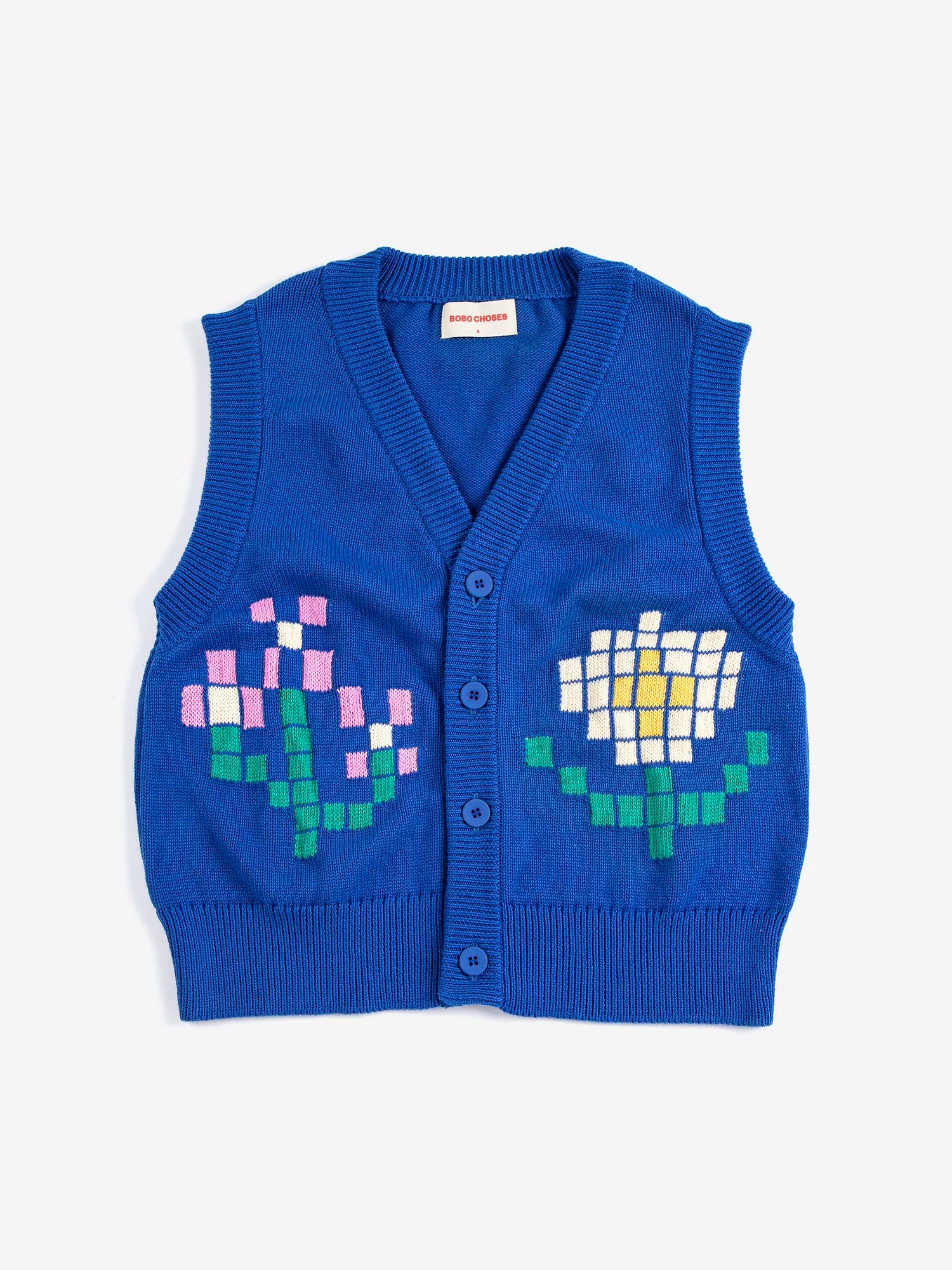 Pixel Flowers cotton vest | Bobo Choses for Woman Pixel Flowers cotton vest | Bobo Choses for Woman