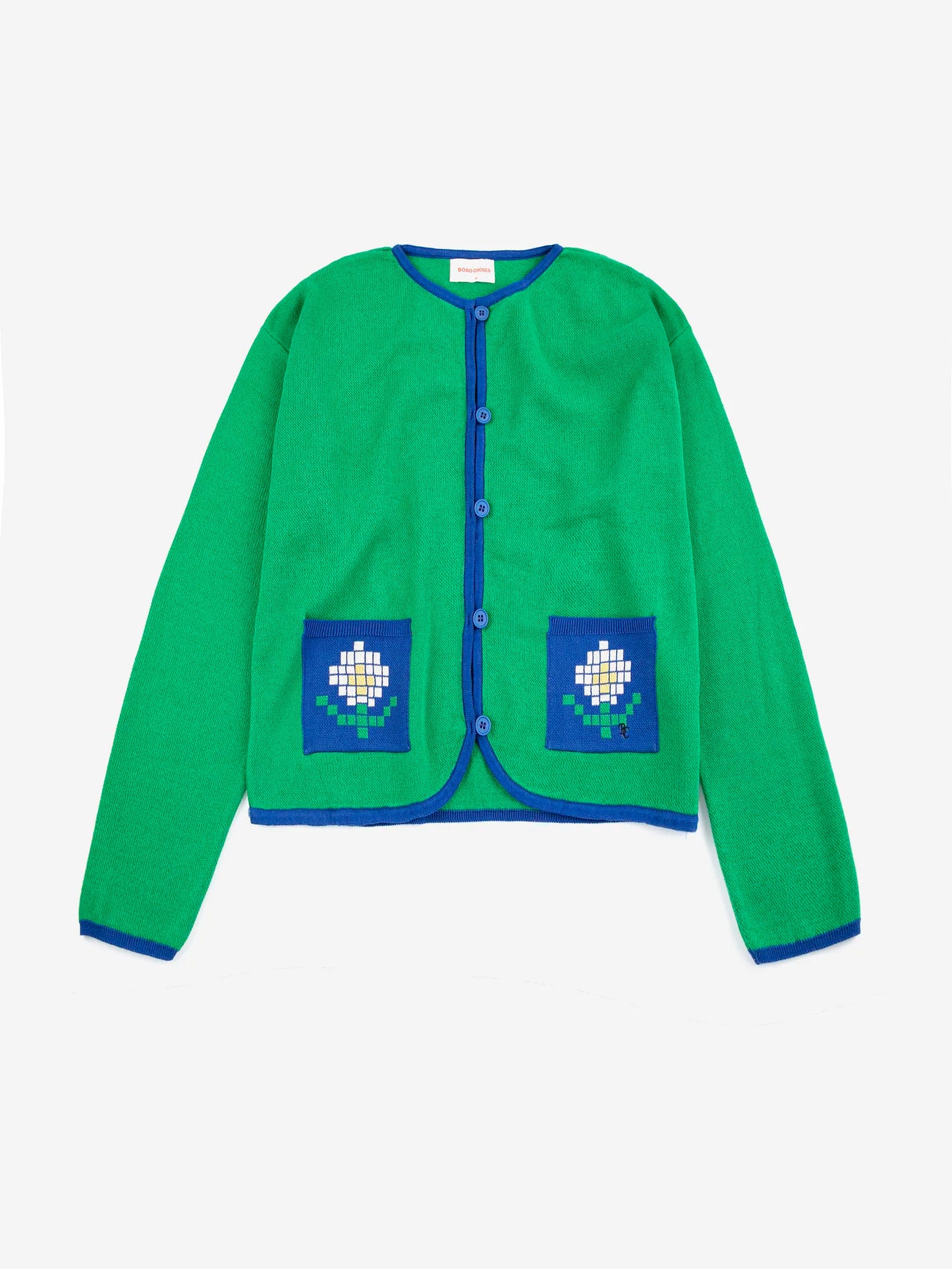 Cárdigan de algodón fino Pixel Daisy