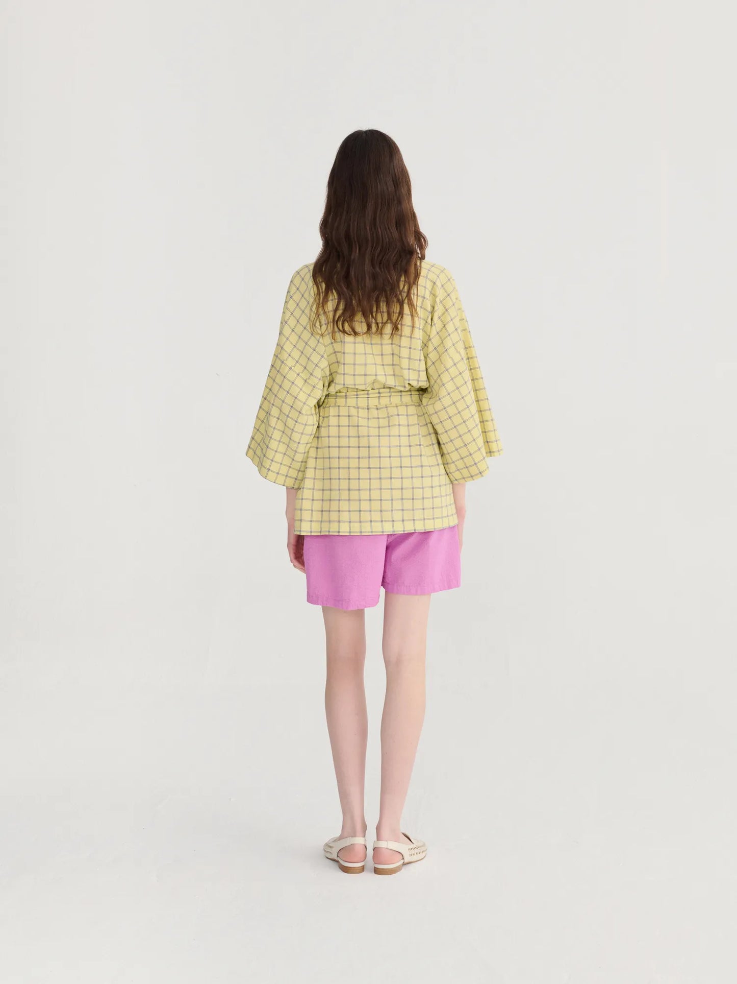 Spicy window bambula crep short kimono