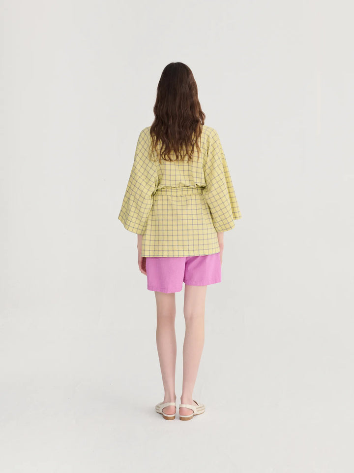 Kimono court en crêpe mousseline Spicy Window