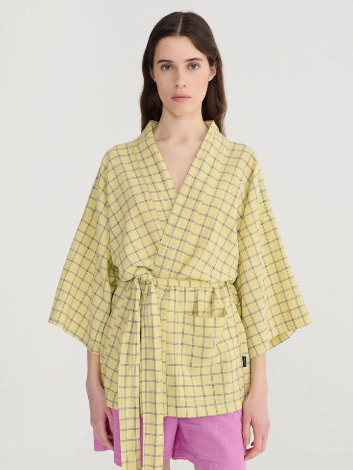 Kimono court en crêpe mousseline Spicy Window