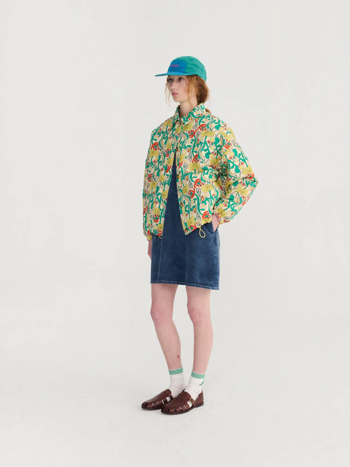 Chaqueta acolchada con patrón estampado Color Herbalist