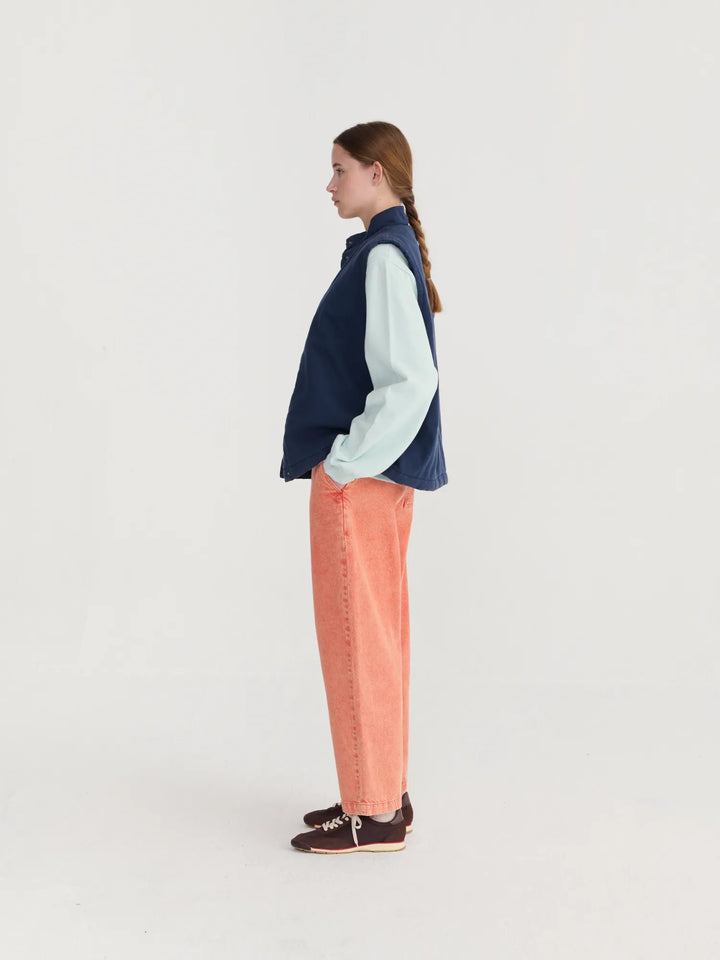 Chaleco de algodón lavado