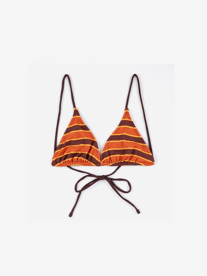 Stripes recycled triangle bikini