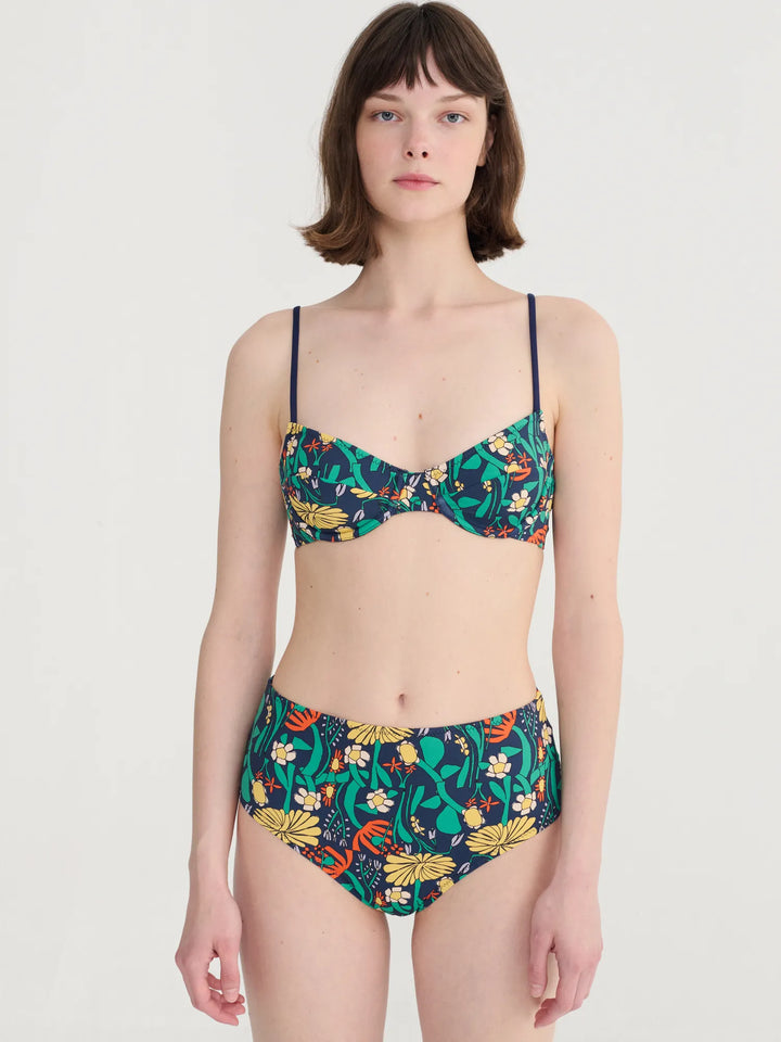 Color Herbalist recycled high bikini bottom