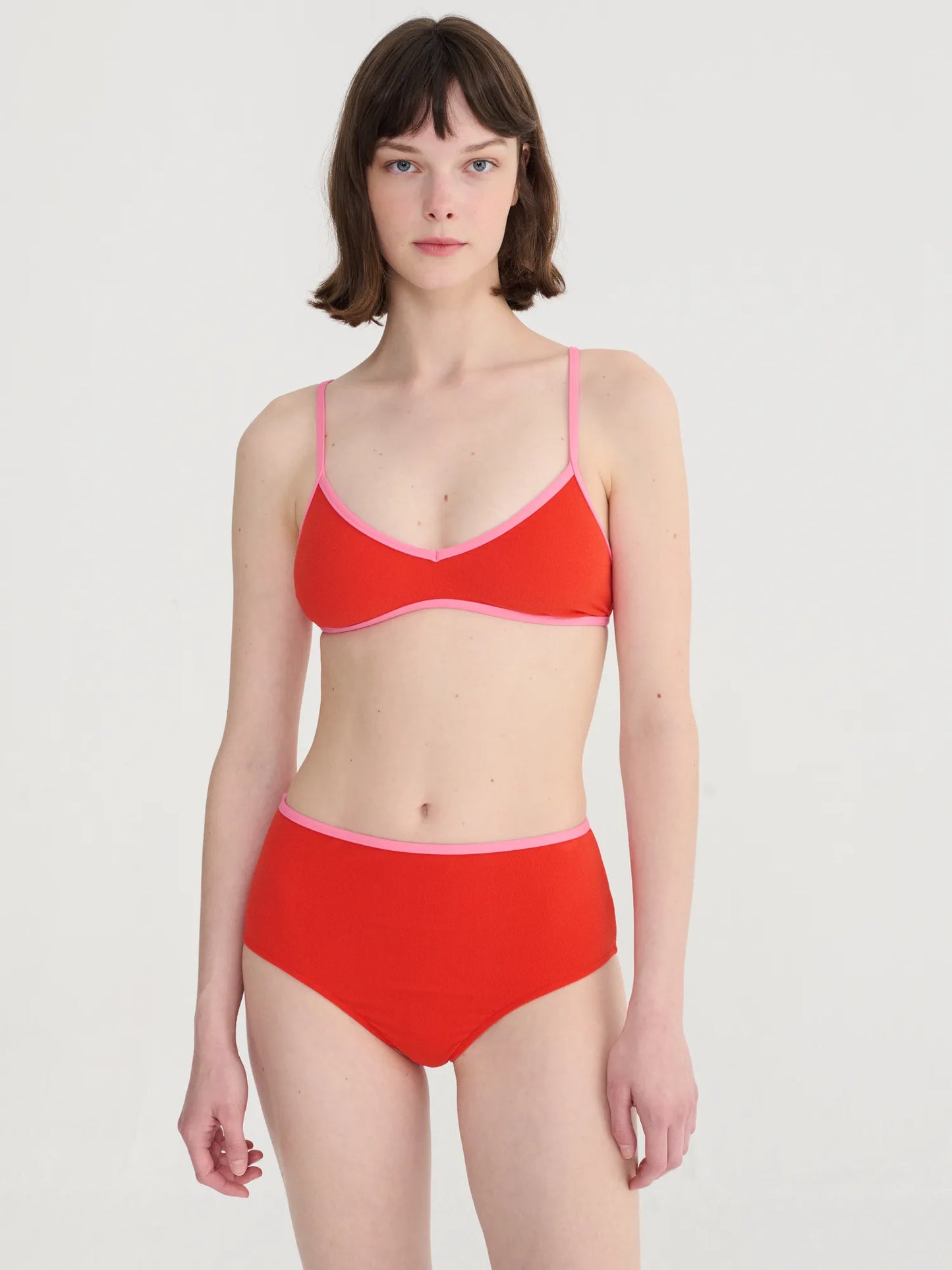 Terry high rise bikini bottom