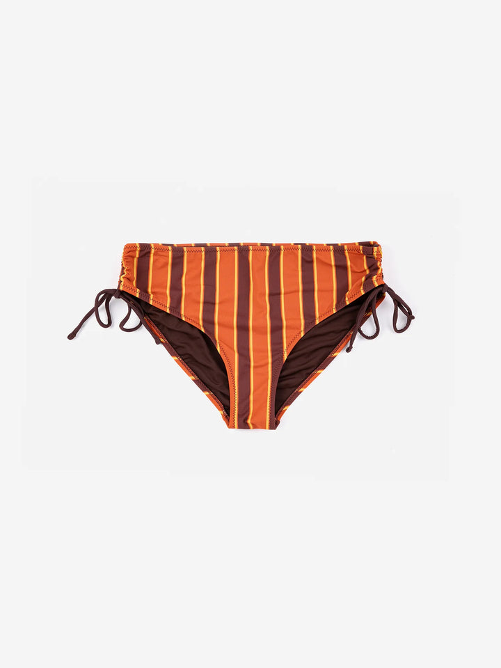 Stripes recycled tied bikini bottom