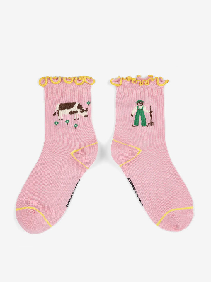 Farm Adventure ruffled short socks