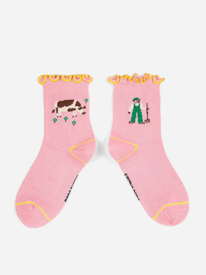 Farm Adventure ruffled short socks