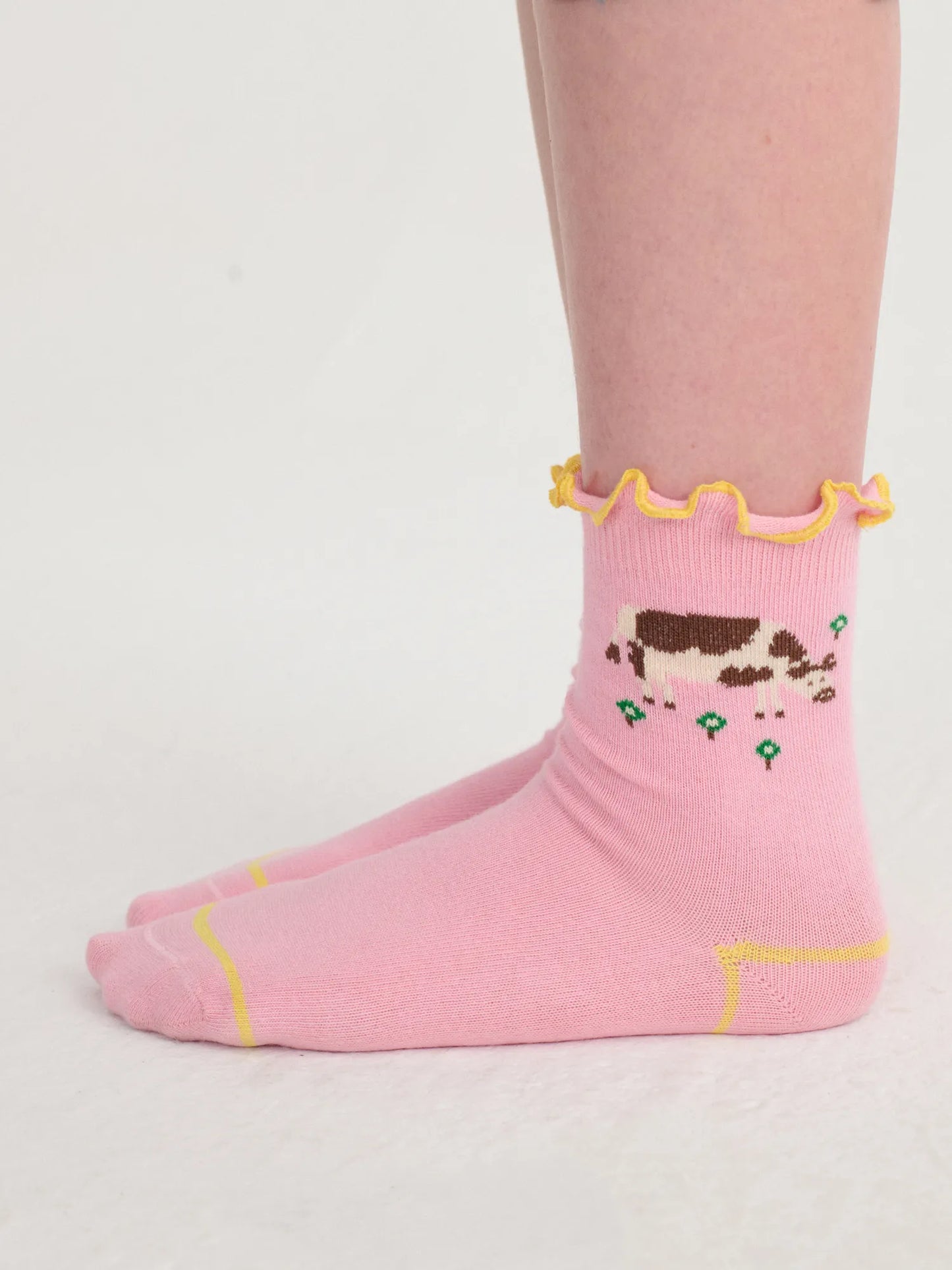 Farm Adventure 러플 짧은 양말