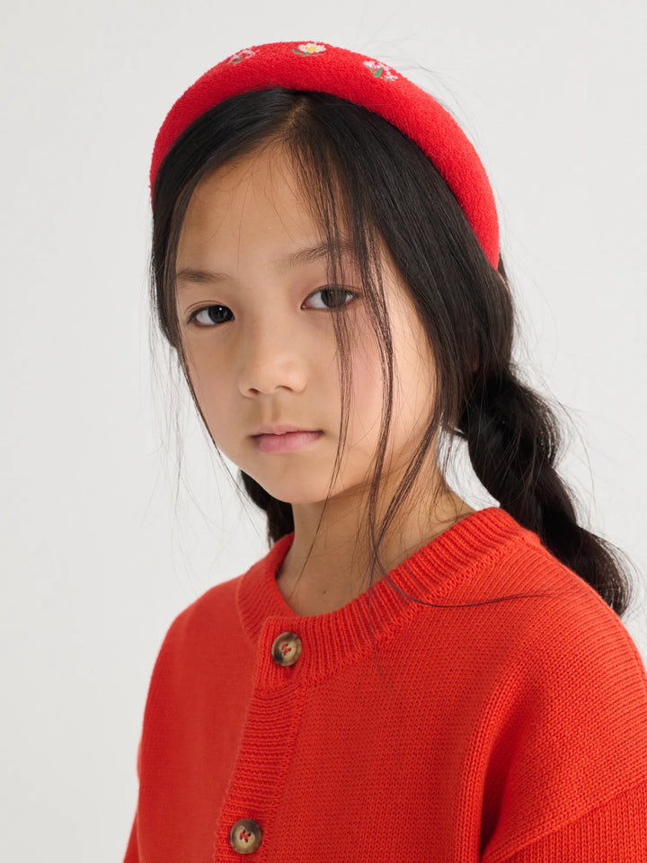 Pixel Daisies terry cloth headband