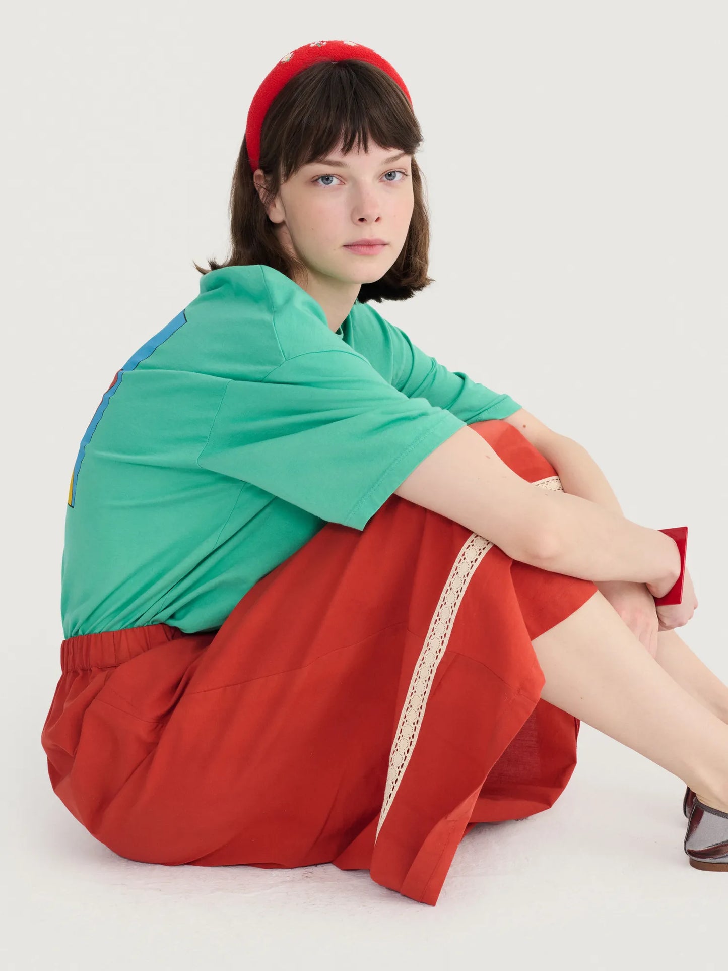 Pixel Daisies terry cloth headband