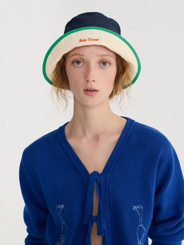 Color block bucket hat