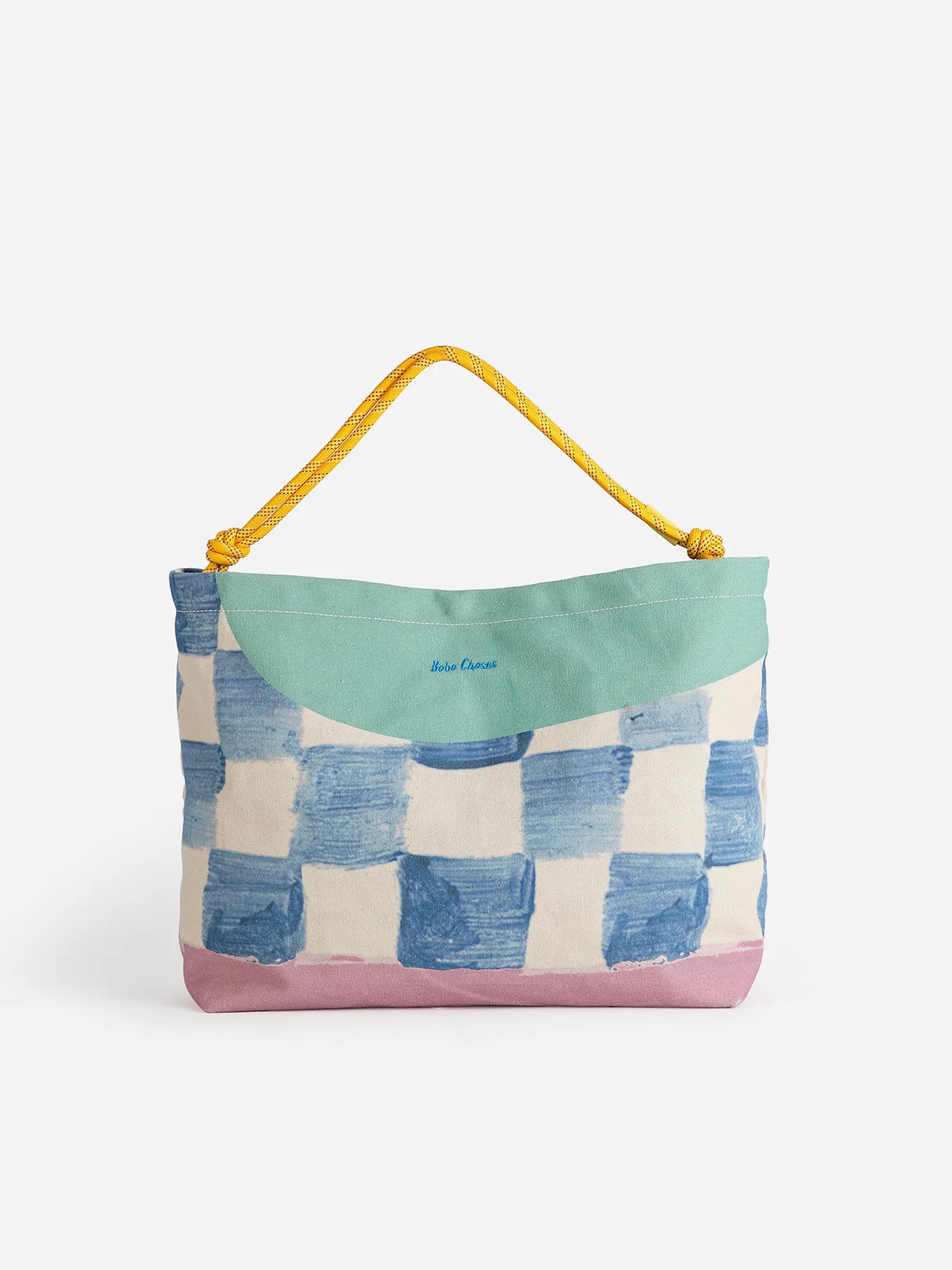 Color block canvas cross-body bag