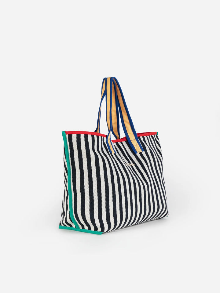 Color block cotton bag