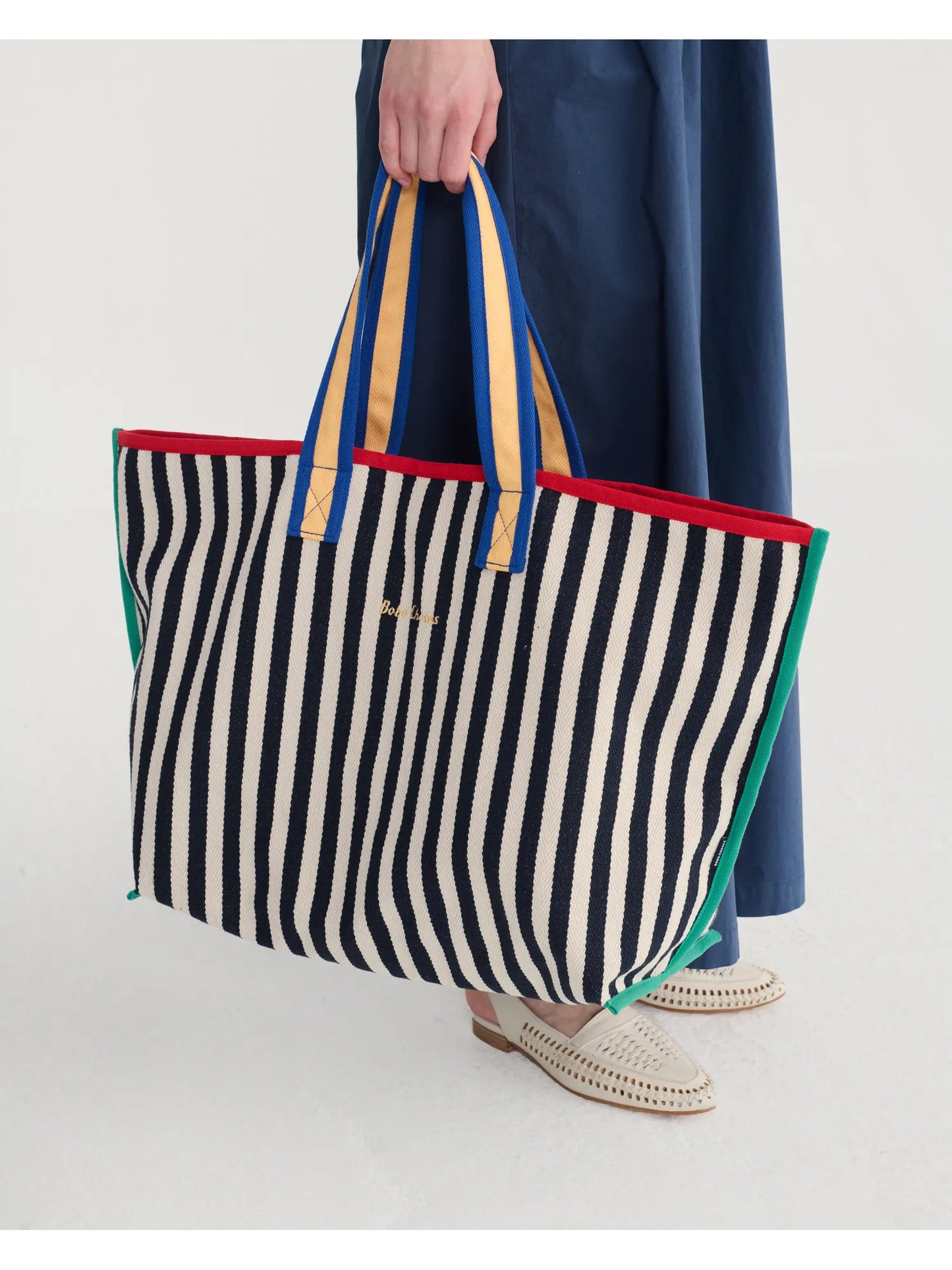 Color block cotton bag