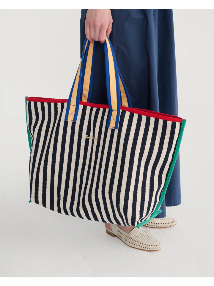 Color block cotton bag