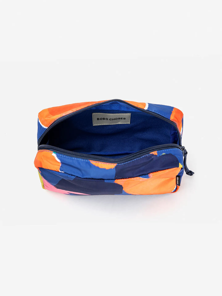 Blooming color canvas pouch