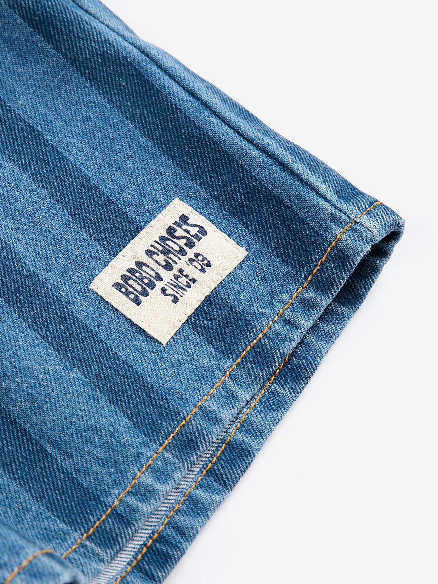 Bobo Choses Since 09 스트라이프 데님 버뮤다 쇼츠