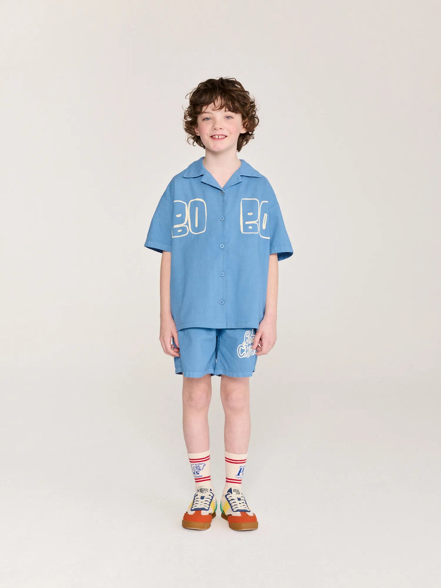 Bobo Choses By Hand 우븐 버뮤다 쇼츠