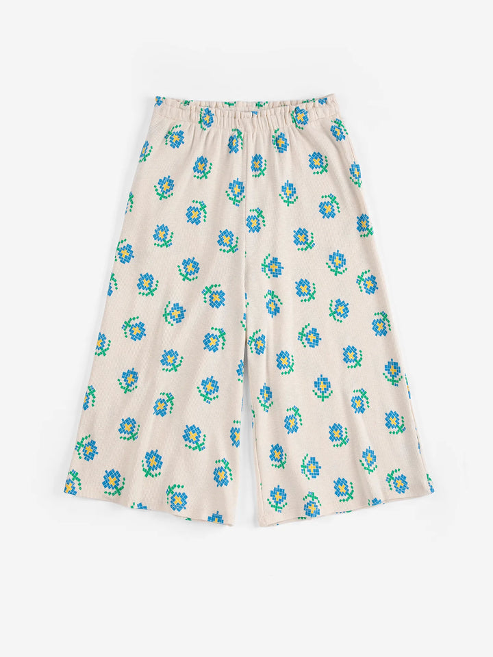 Flower Pixel all over culotte pants