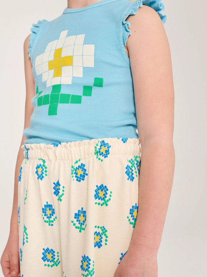 Flower Pixel all over culotte pants