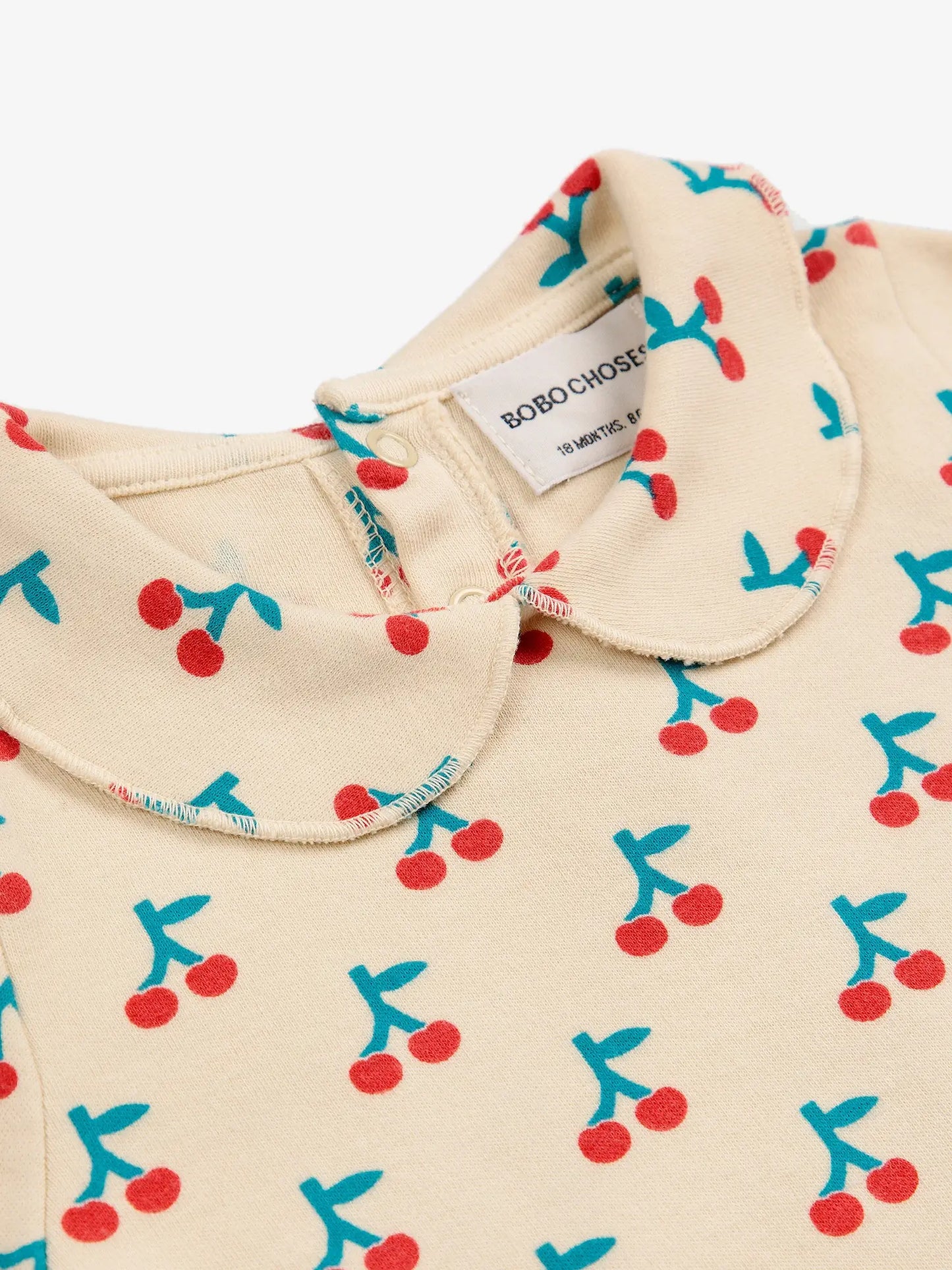 Cherry all over collar T-shirt