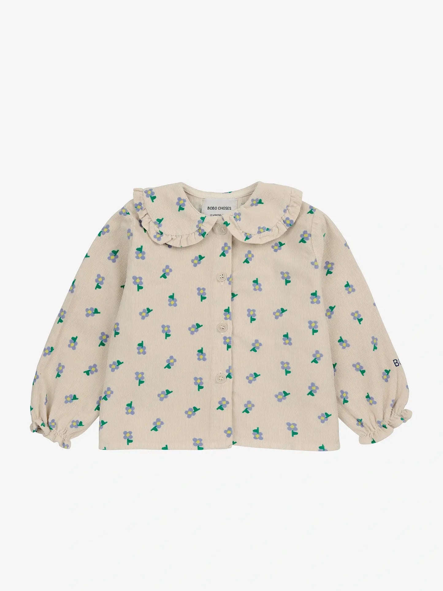 Blouse Pansy Flower all-over