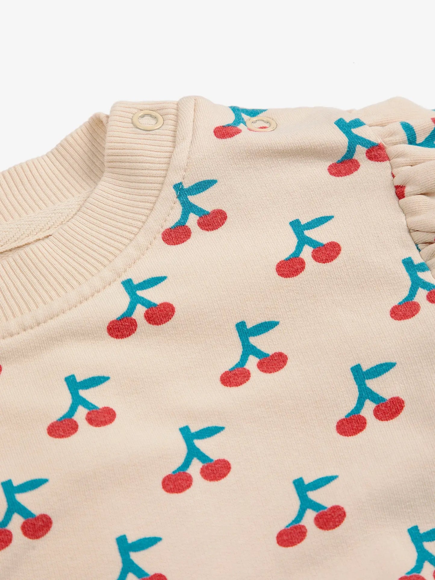 Sweatshirt mit Rüschen Cherry Allover