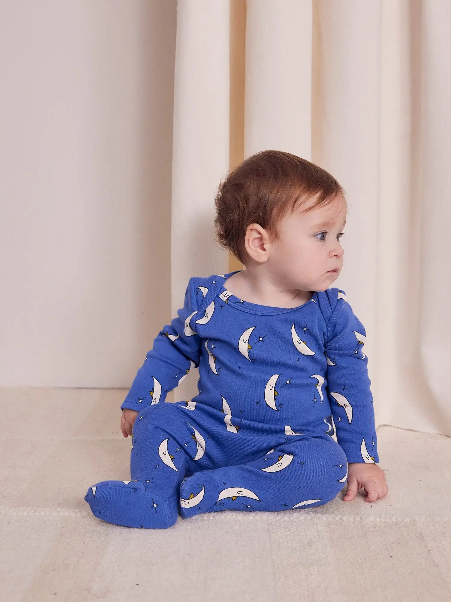 Beneath The Moon Blue Leggings for Babies Bobo Choses