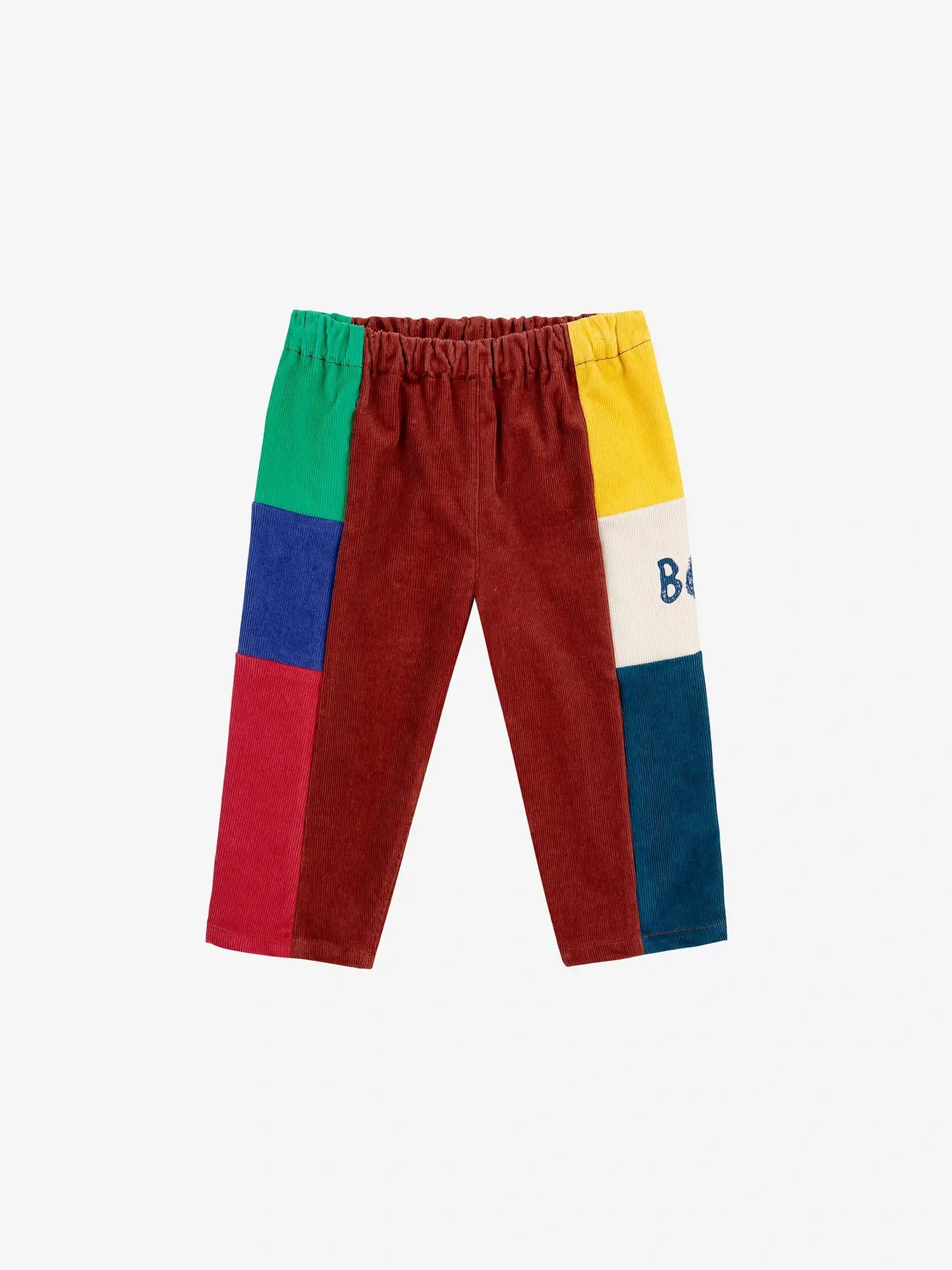 Colorblock corduroy pants