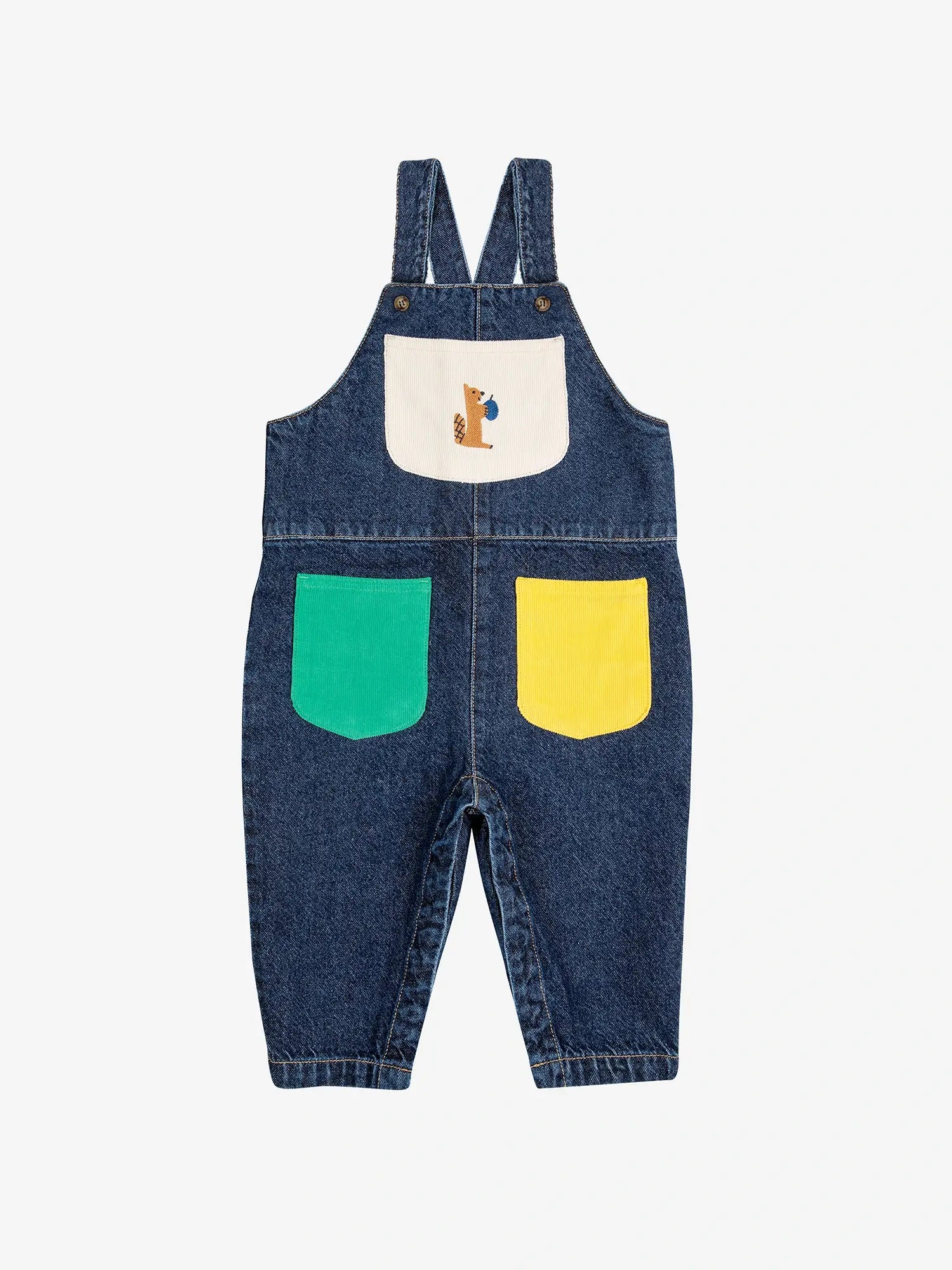 Hungry Squirrel Denim Overall for Babies Bobo Choses