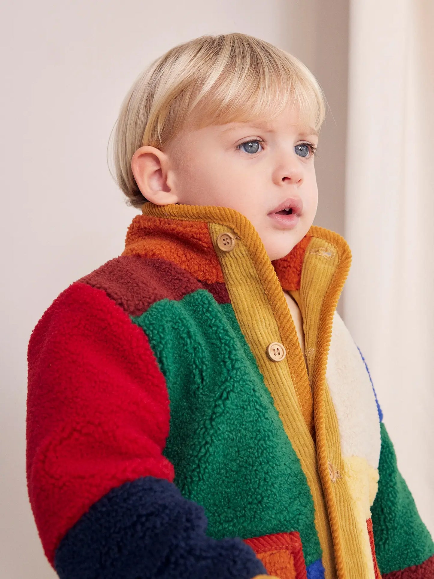 Chaqueta de borreguito Color Block